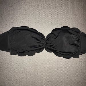 VS PINK black scalloped bandeau top size xs